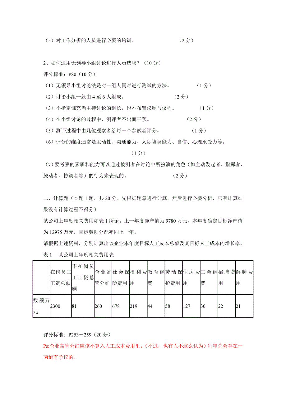 历年企业人力资源管理师三级真题答案_第2页