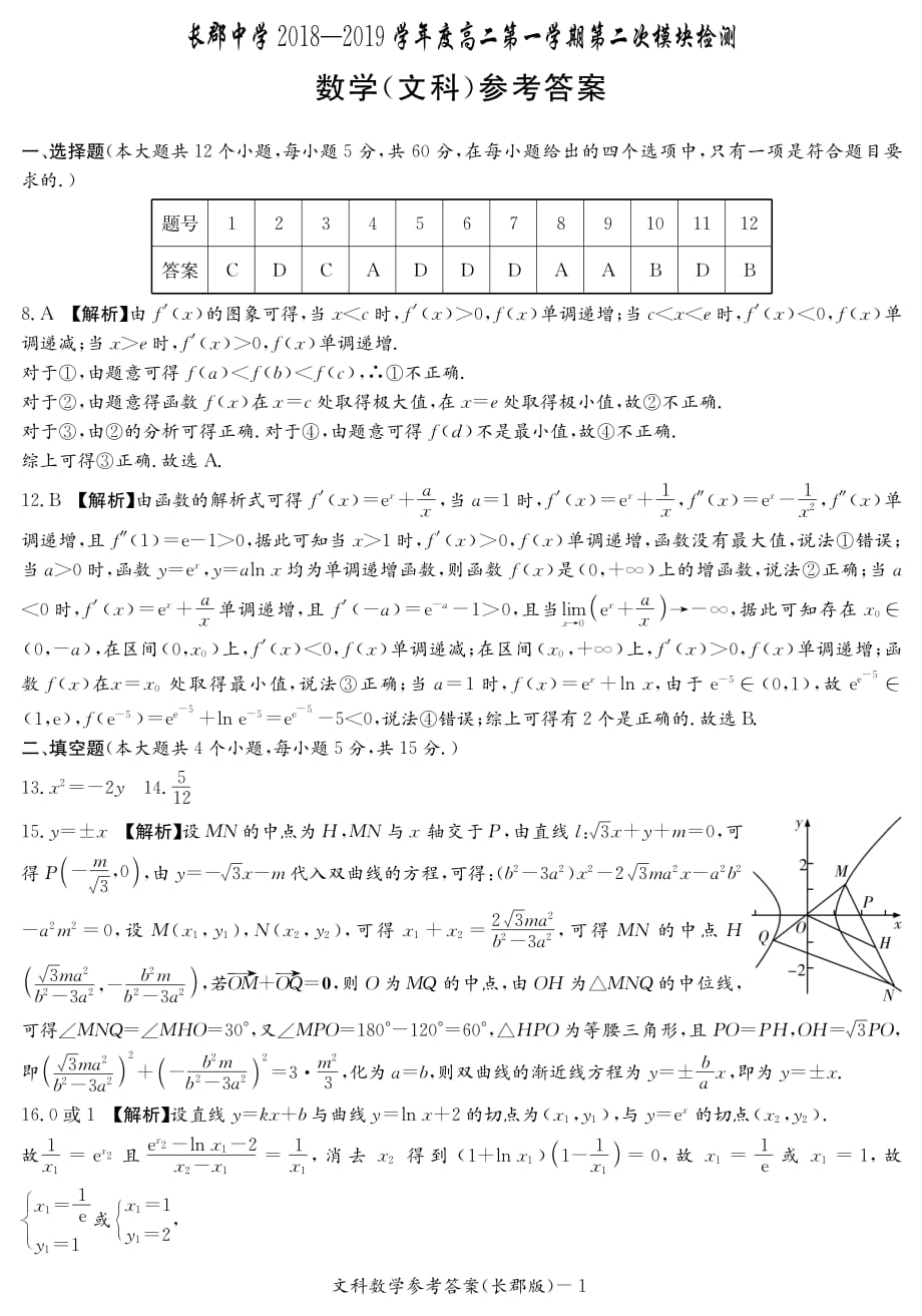 湖南高二第二次模块检测数学文.pdf_第1页