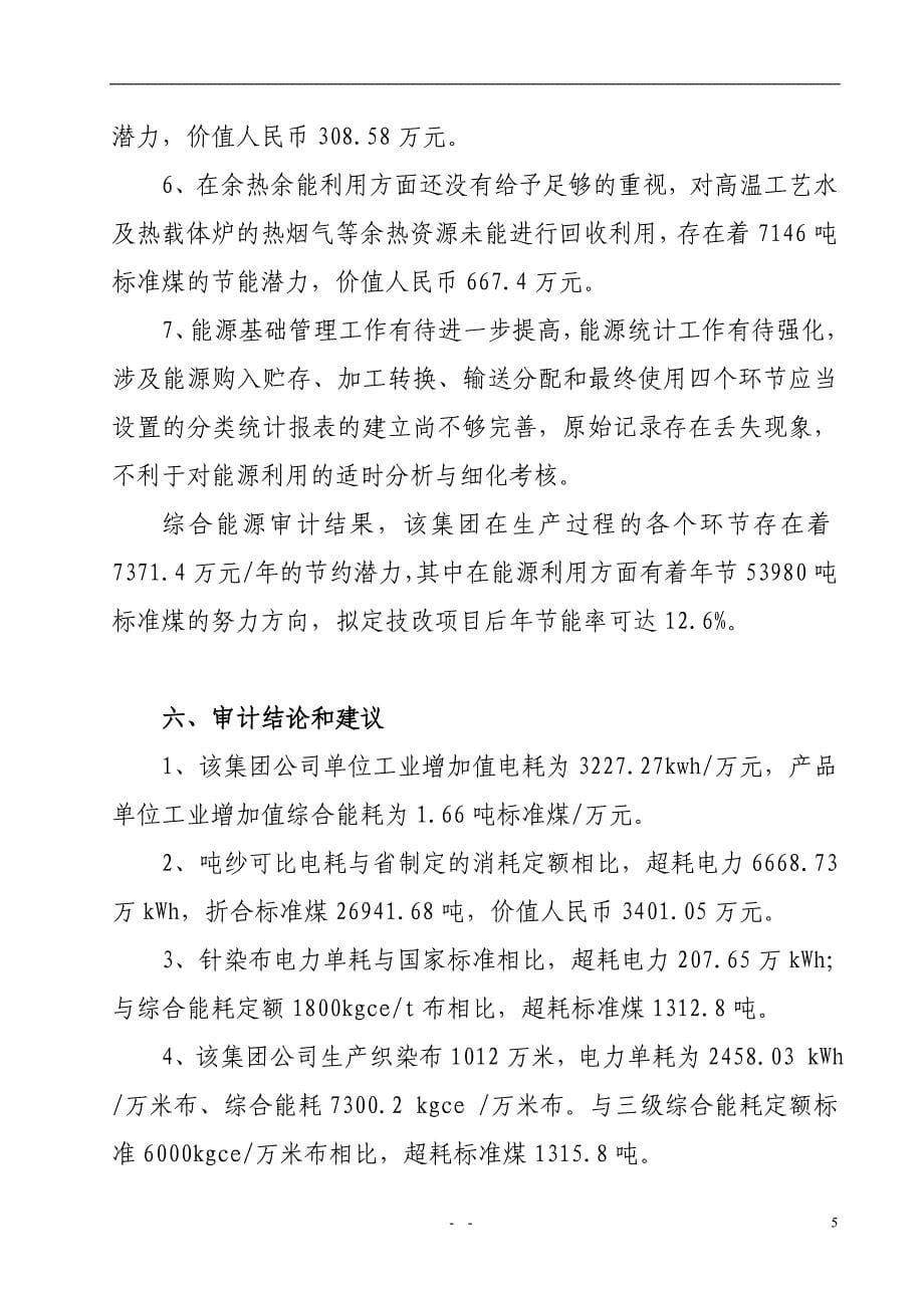 印染企业能源审计报告_第5页