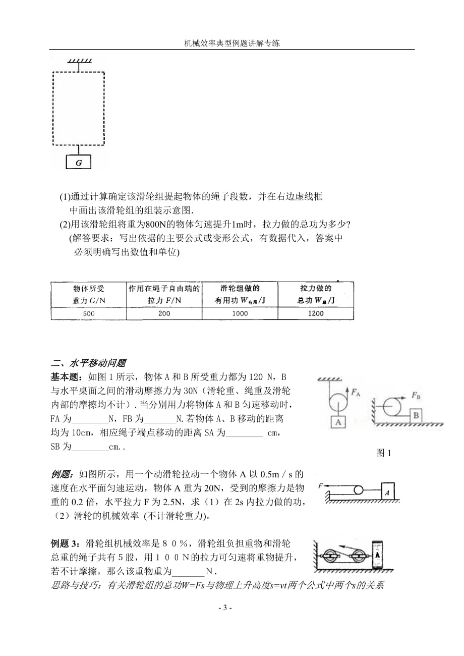 （机械制造行业）机械效率典型例题讲解专练_第3页