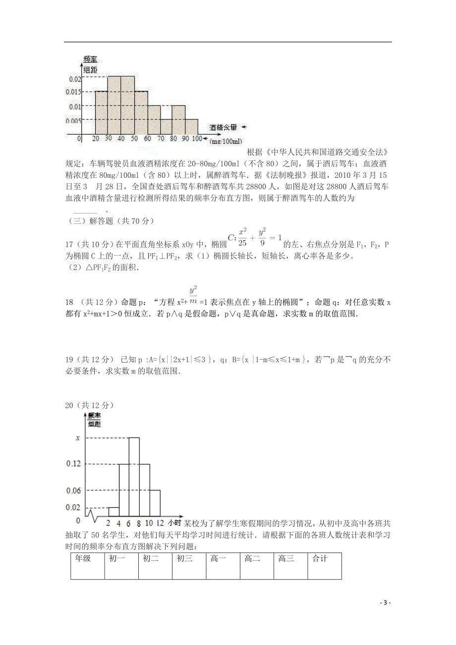 福建龙海高二数学期中理.doc_第3页