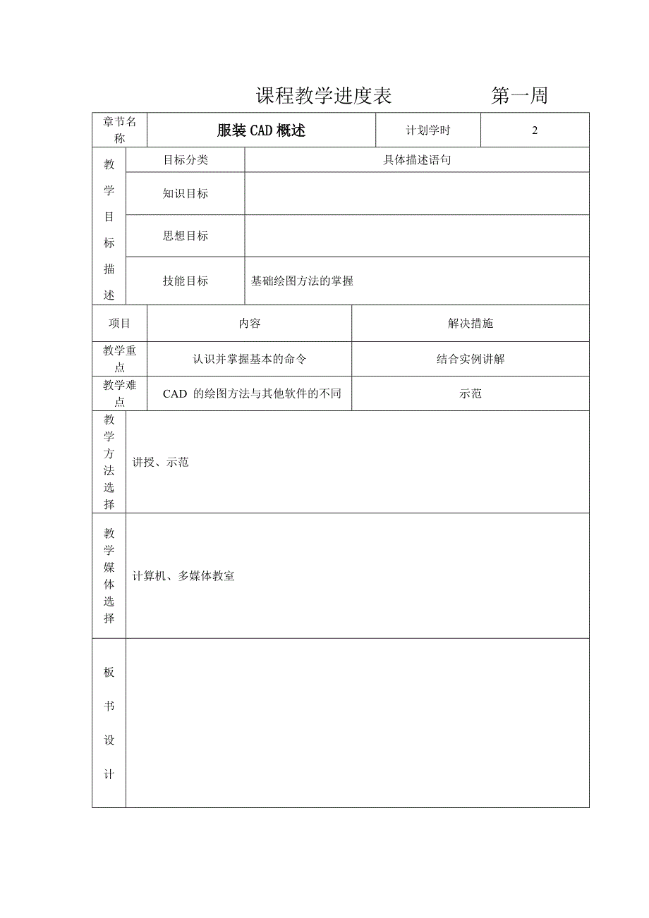 （服装企业管理）服装多媒体教学教案_第1页