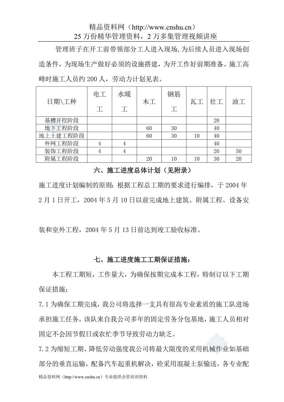 （建筑工程设计）天津某开发改造道路雨水泵站工程施工组织设计_第5页