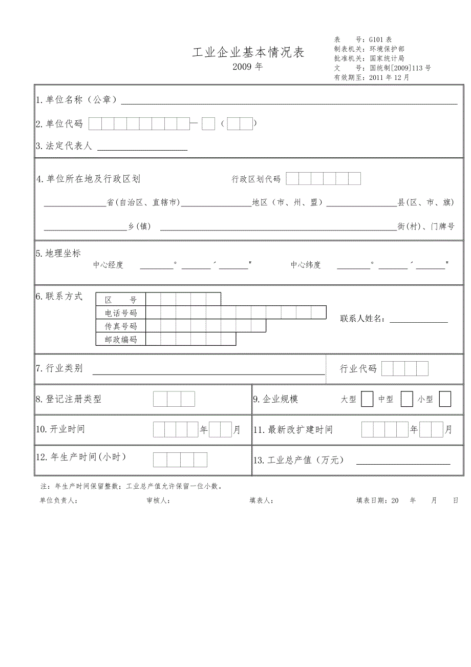 稻草人全国工业污染源重点调查单位调查表空表_第2页