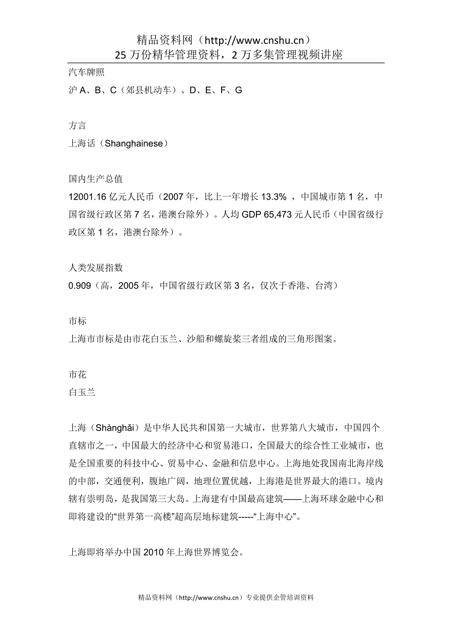 （城市规划）上海市黄浦区商业规划上海城市简介_第3页