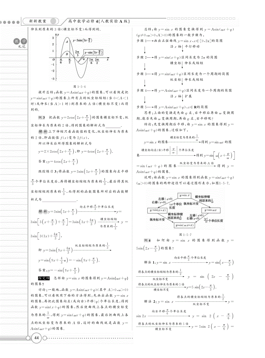 新新教案系列高中数学1.5函数的图象教案新人教A必修4.pdf_第3页
