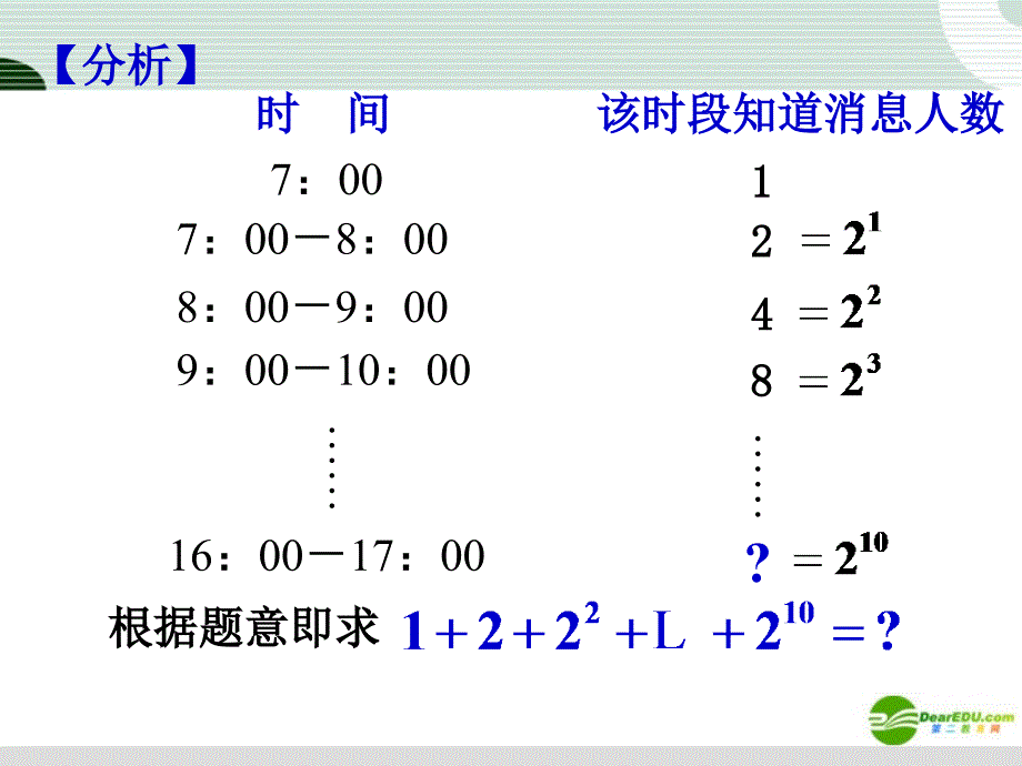 高中数学2.5《等比数列前n项和》课件1新人教A必修5.ppt_第3页