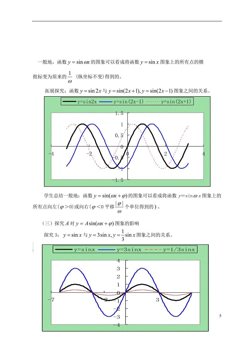 江苏连云港灌南大圈中学数学复习三角函数的图象变换教学设计.doc_第5页