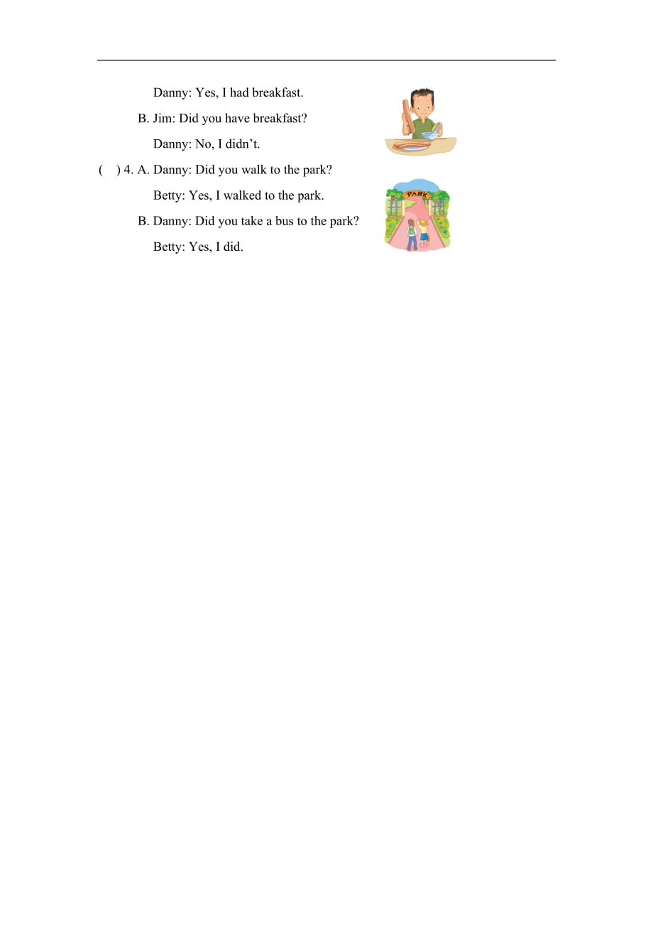冀教版2019-2020年五年级英语下册 Unit 4 Lesson 20 同步习题（2）_第3页