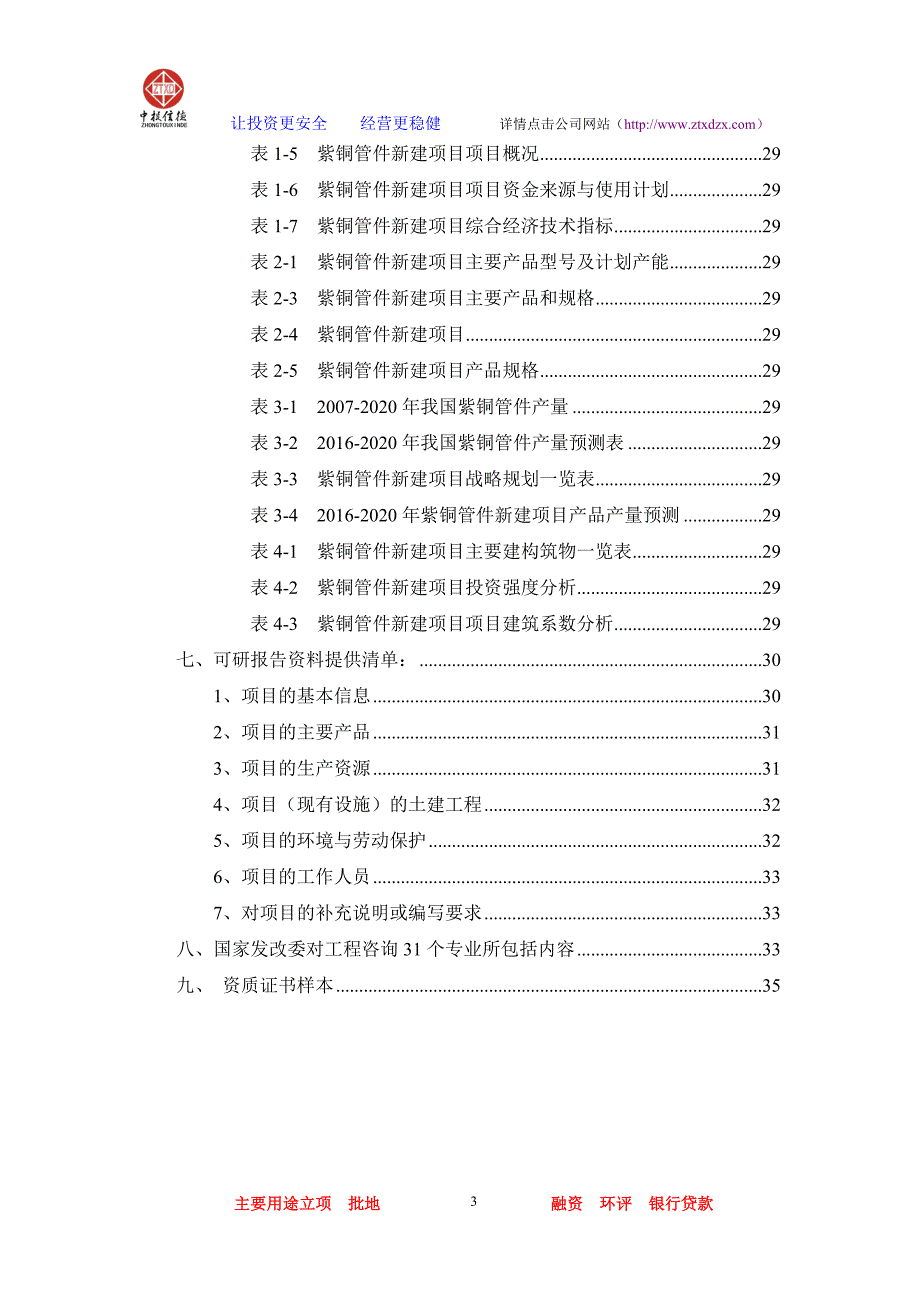 （项目管理）紫铜管件项目可行性研究报告_第3页