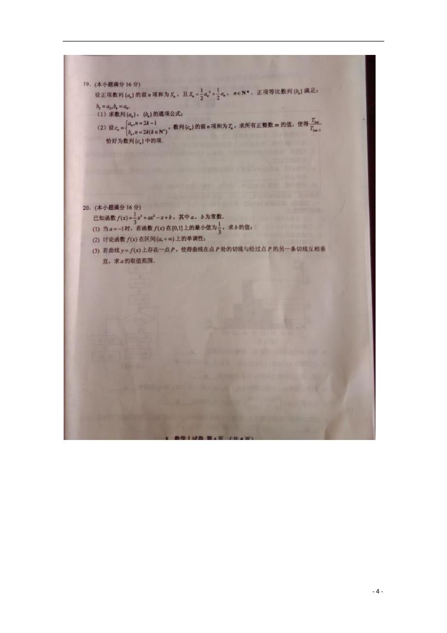 江苏连云港高三数学下学期第三次模拟考试扫描无答案.doc_第4页