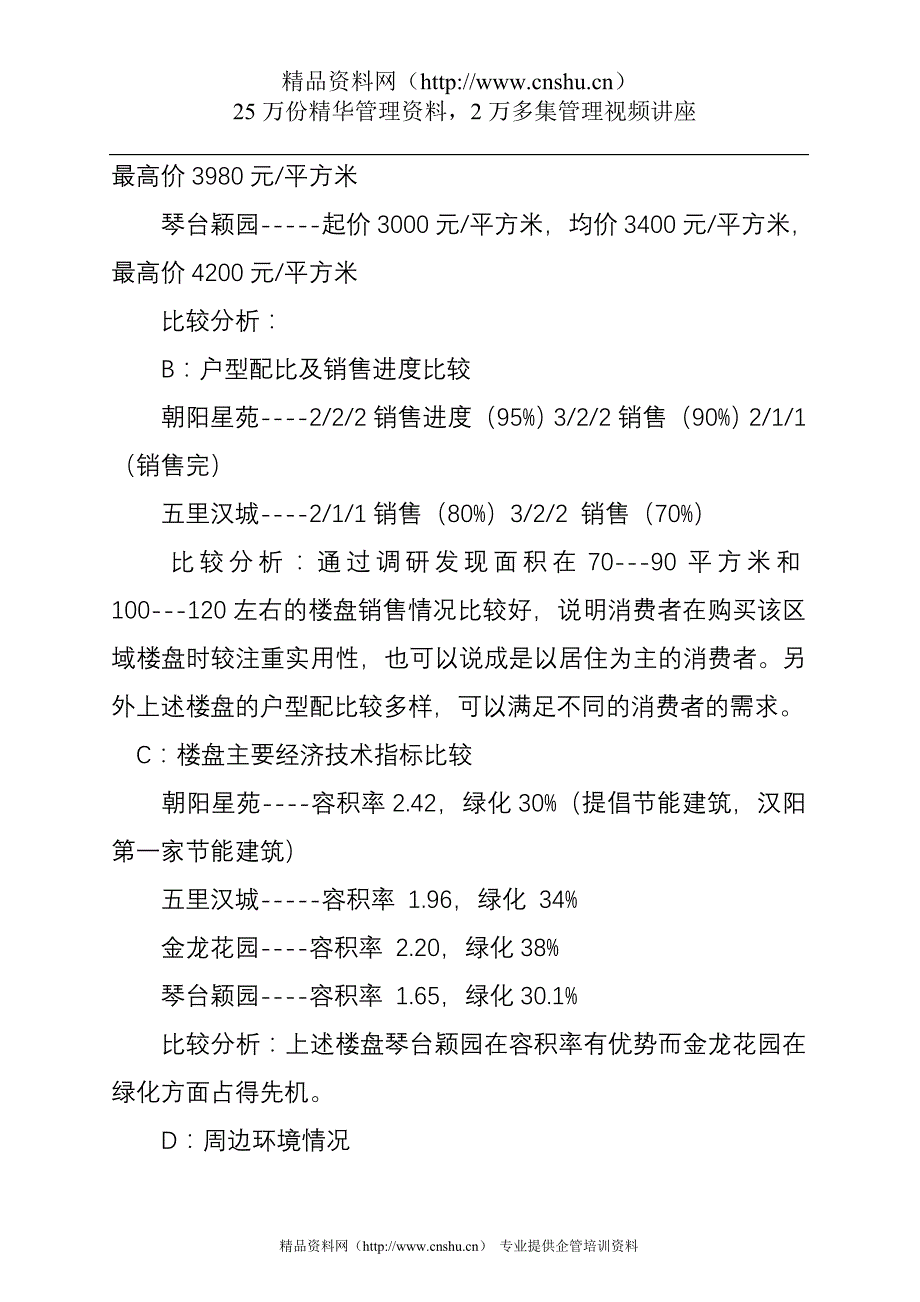 （房地产管理）武汉市汉阳大道区域楼盘分析报告_第3页