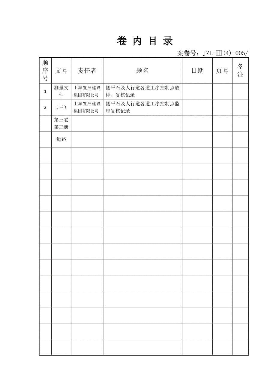 （建筑工程管理）上海市政工程嘉朱路归档卷内内容_第5页