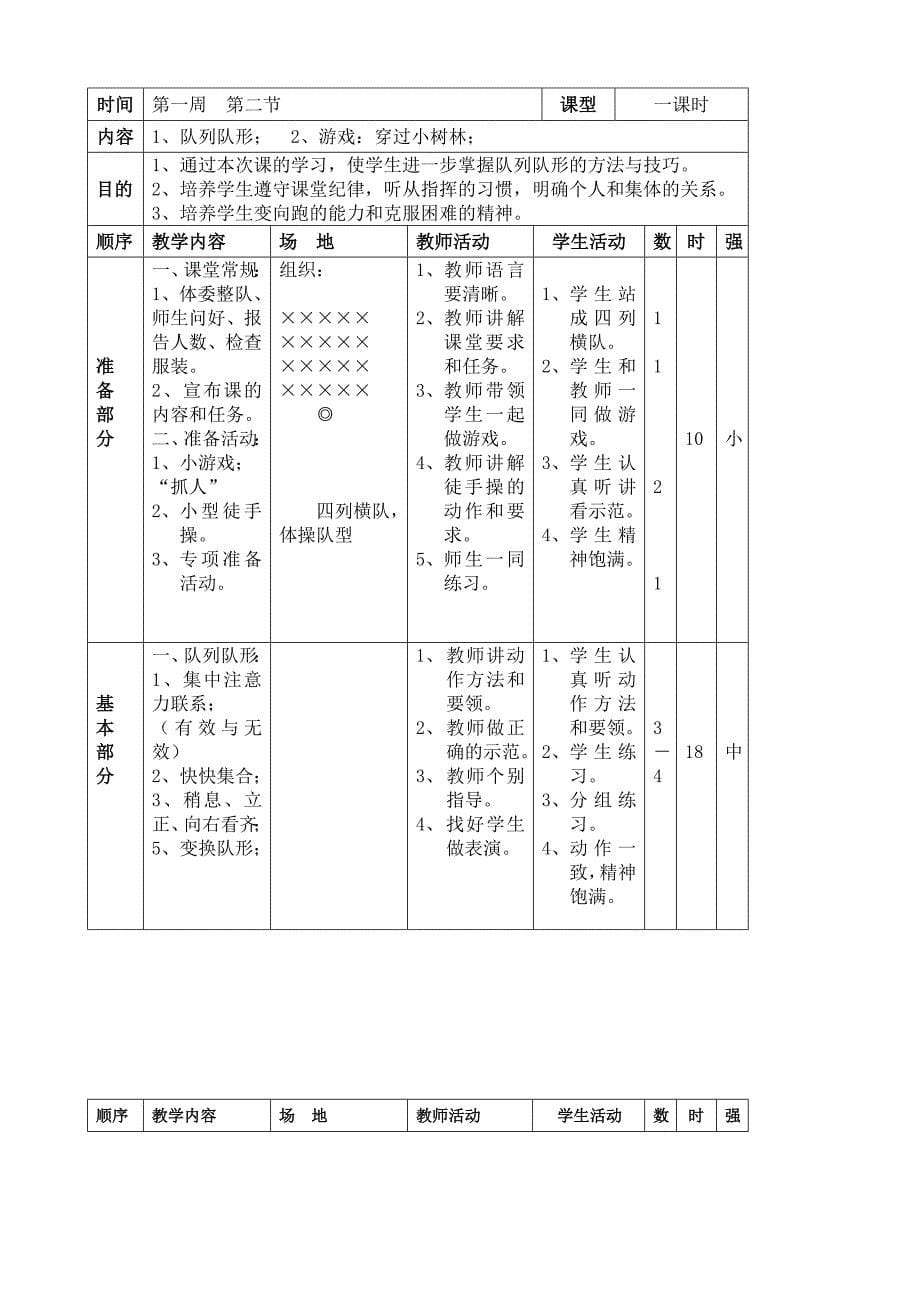 小学三年级下册体育计划及教案设计全册详案.doc_第5页