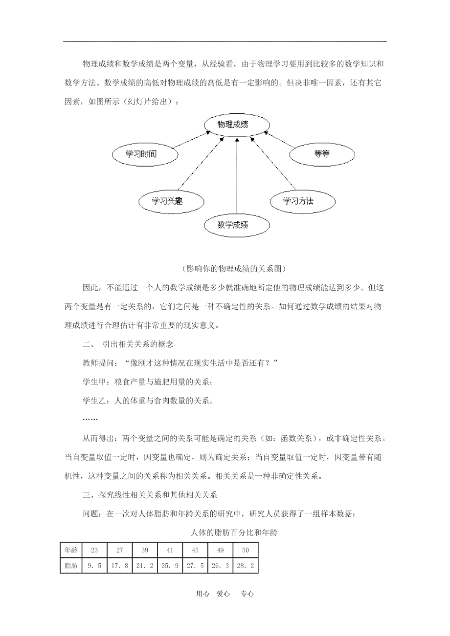 高中数学：2.3.1《变量间的相关关系》教案3新人教B必修3.doc_第2页