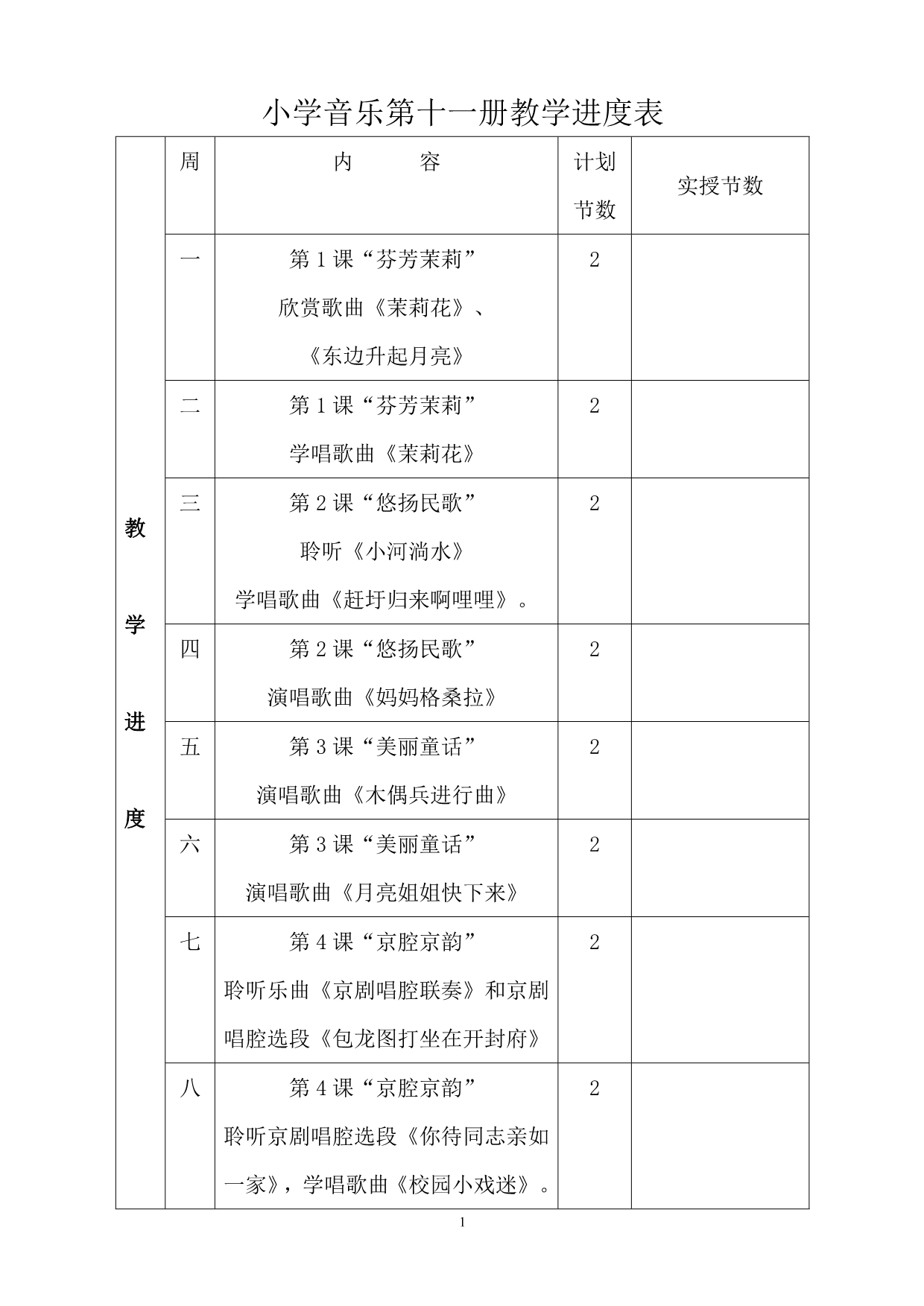 六年级上册音乐教案设计.doc_第1页