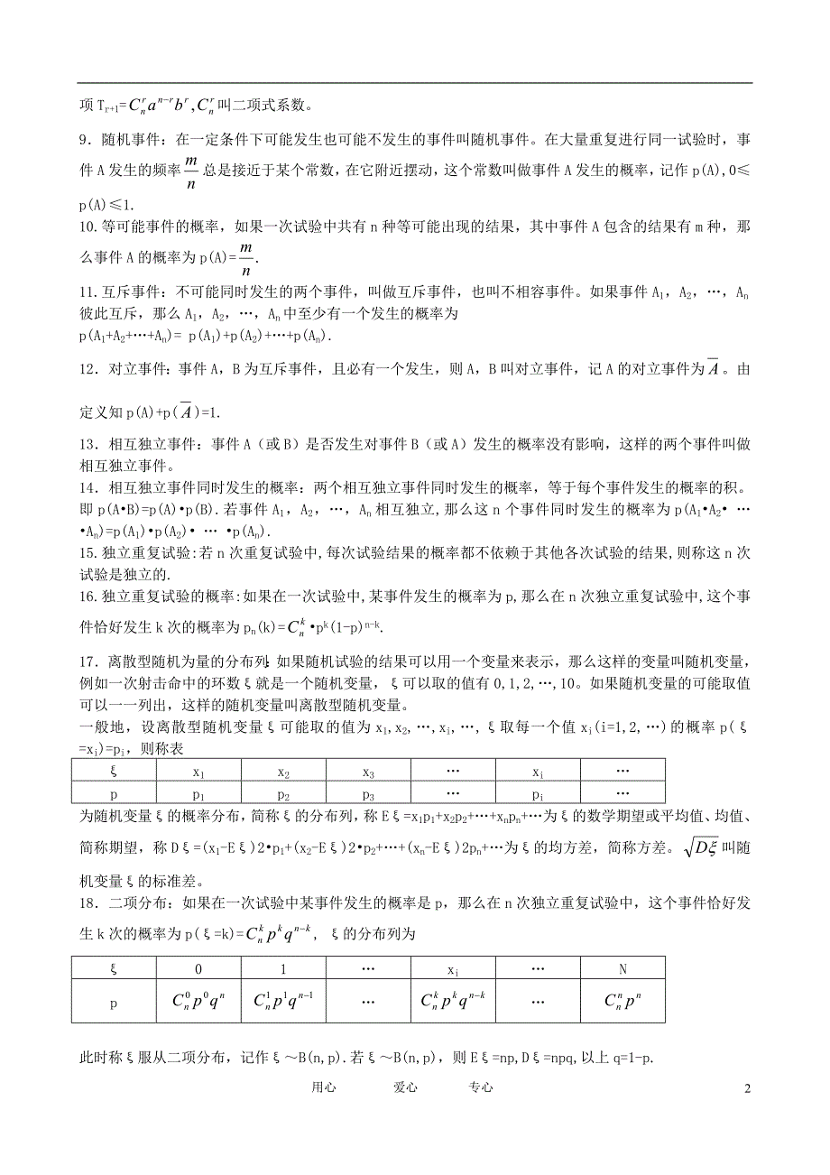 数学一轮复习概率苏教选修23.doc_第2页