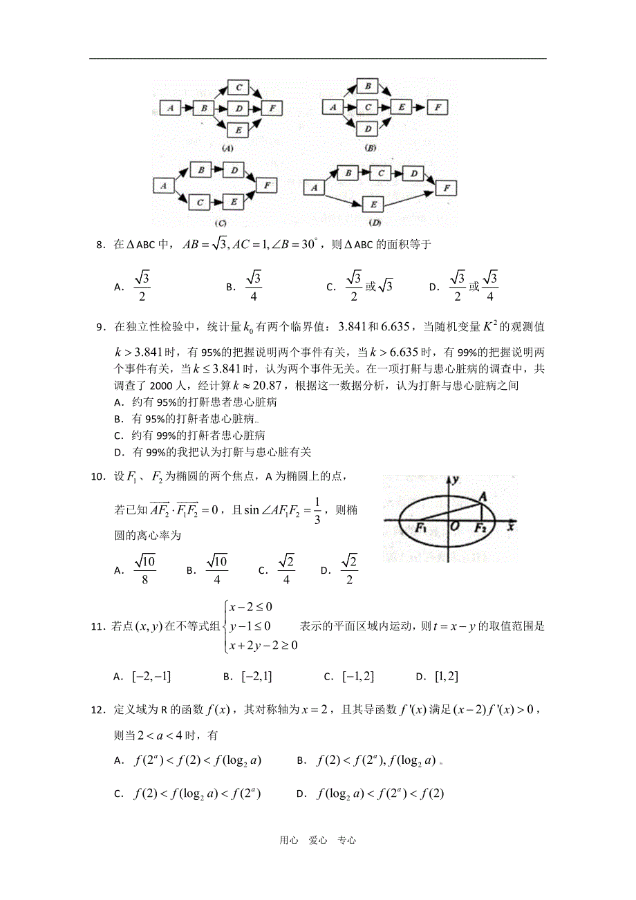 山东济宁高二数学期末考试文.doc_第2页