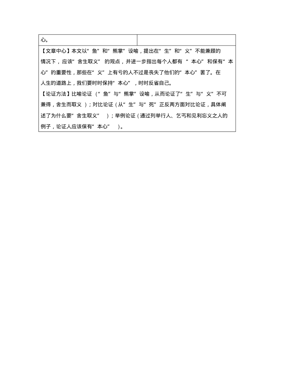 (课标版)安徽省2020中考语文第二部分阅读专题四文言文阅读第2篇鱼我所欲也.pdf_第2页