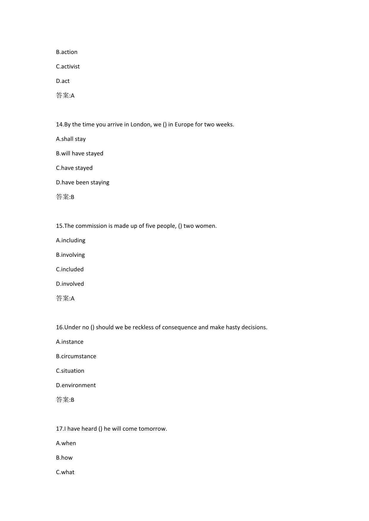 中医大《大学英语2》在线作业-0001_第4页