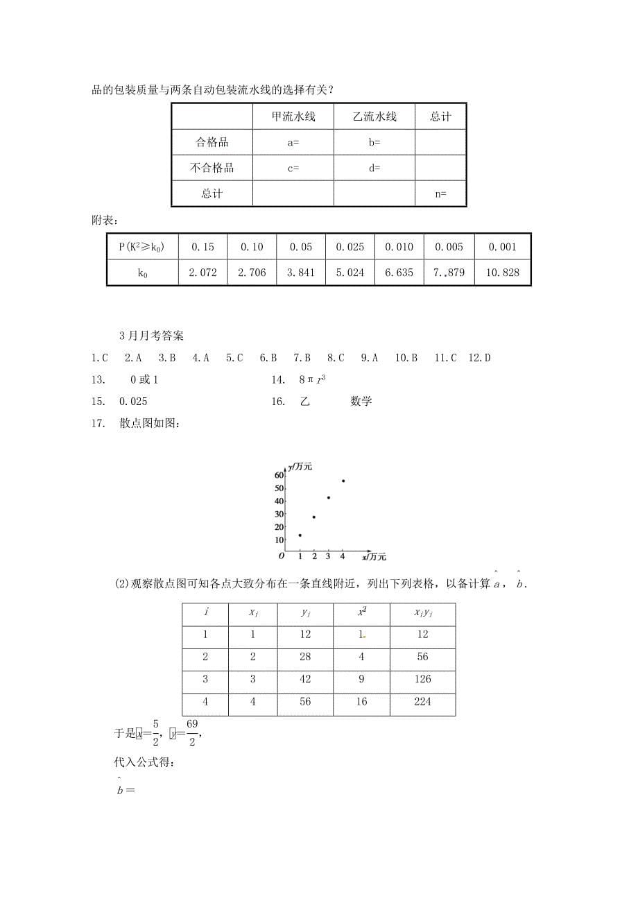 贵州铜仁伟才学校高二数学月考文 .doc_第5页