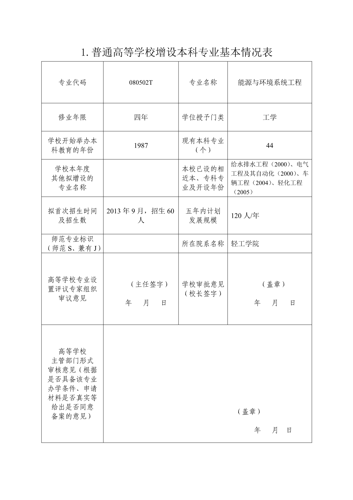 （能源化工行业）能源与环境系统工程专业新申请表_第4页