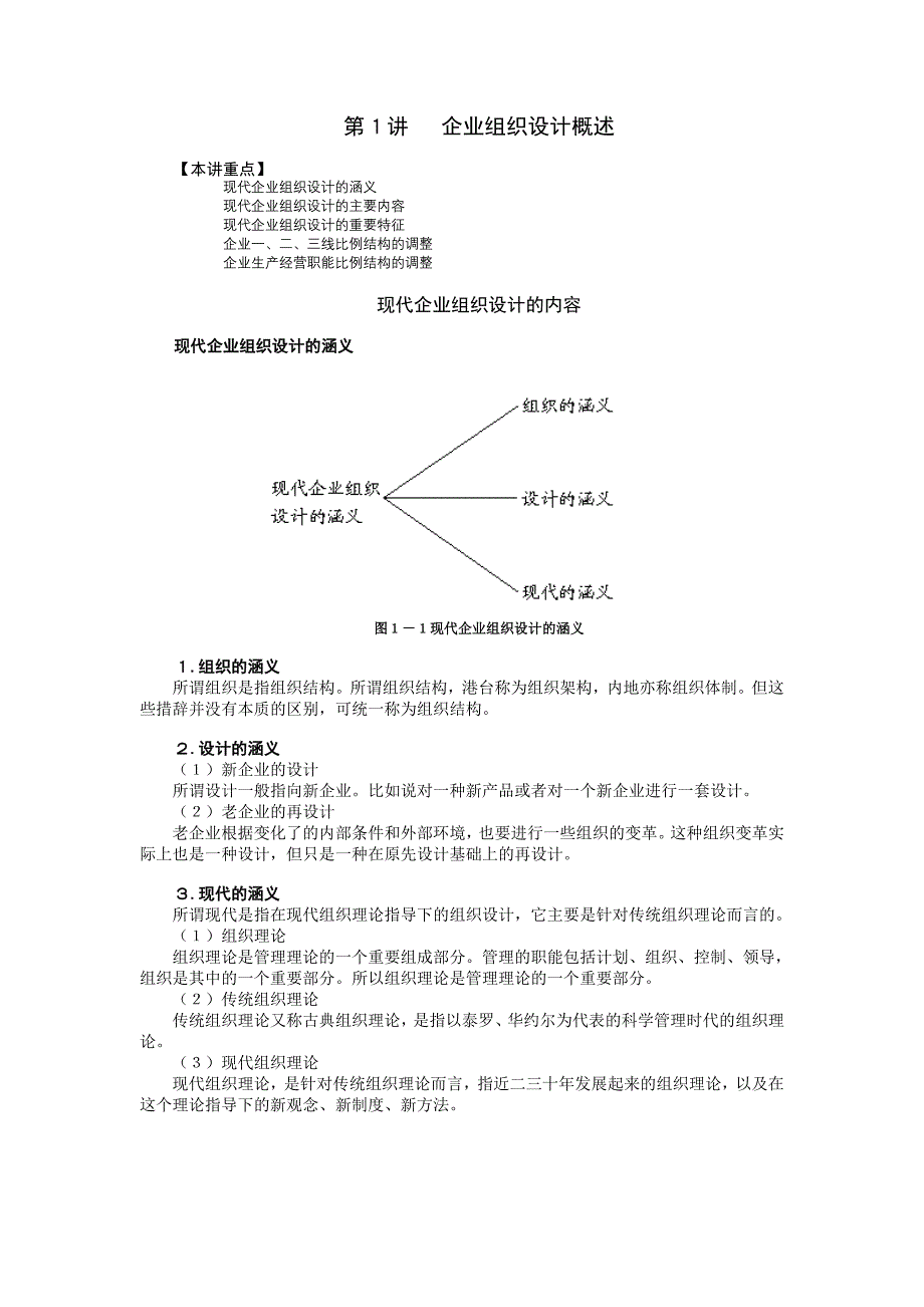 企业管理MBA全景教程现代企业组织设计概述_第1页