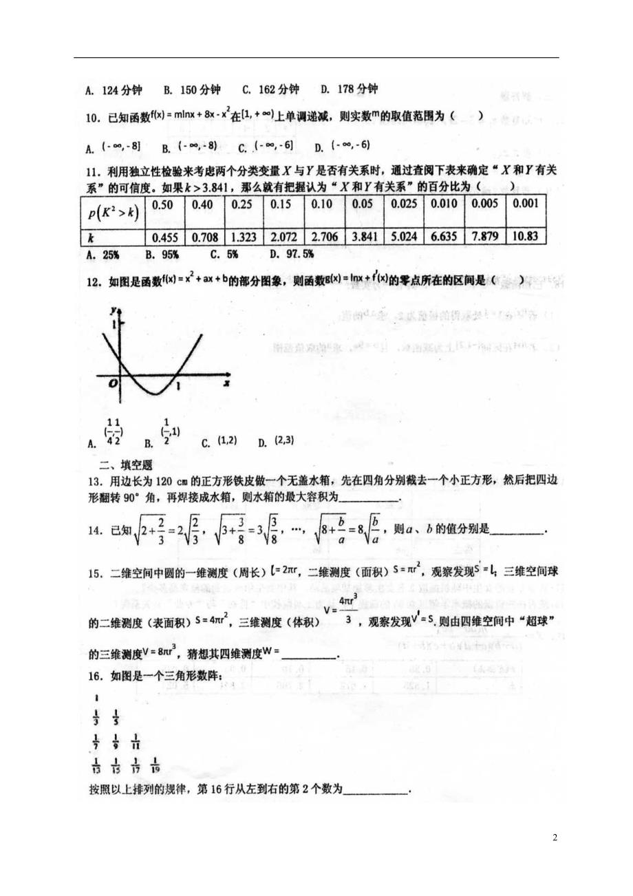 山东菏泽高二数学月考宏志班文.doc_第2页