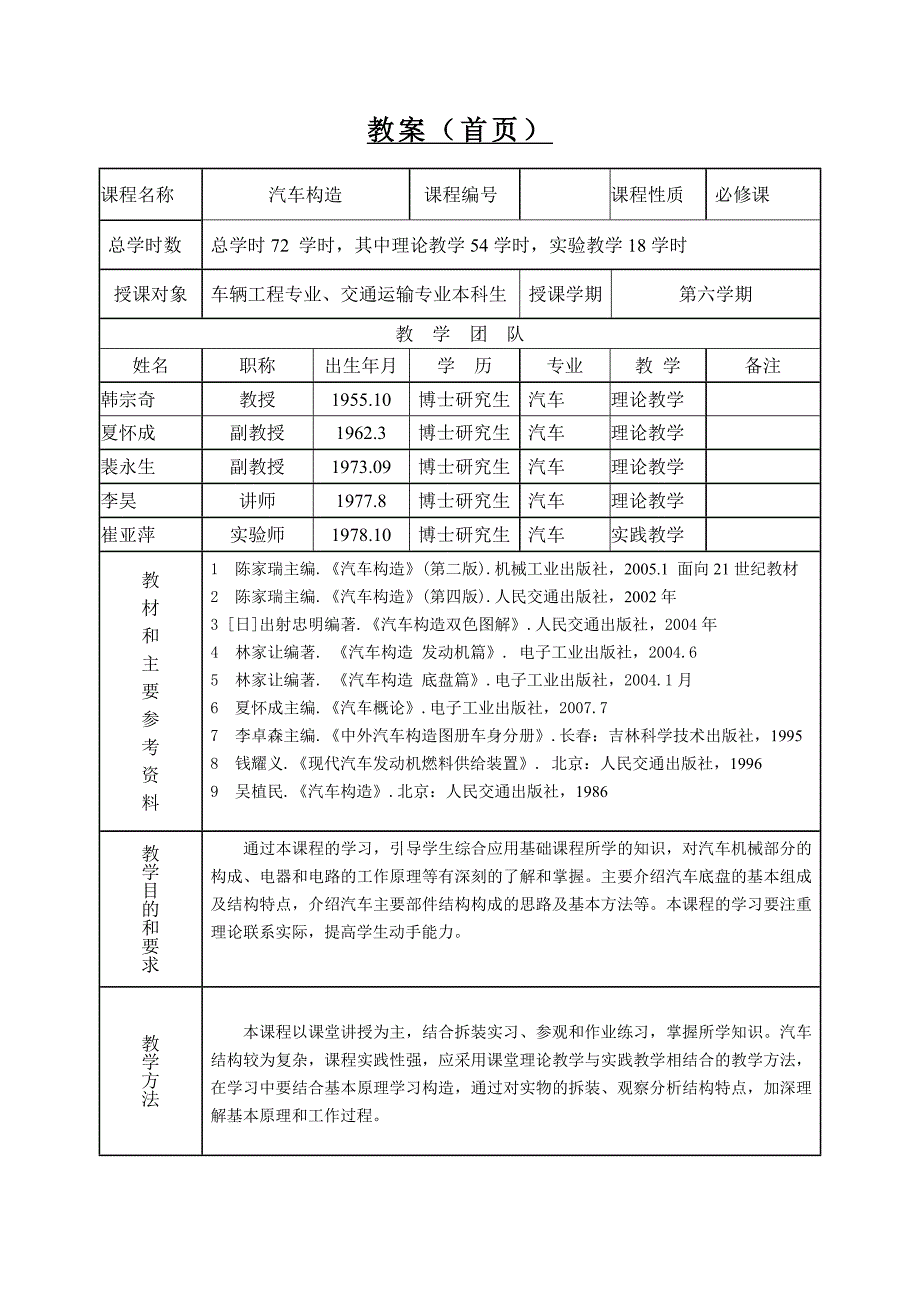 （汽车行业）汽车构造课程教案燕山大学教务在线_第2页