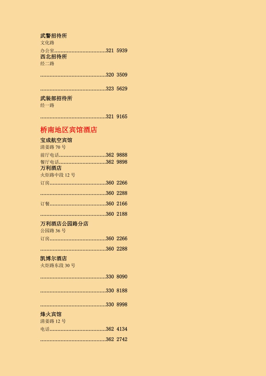 陕西省宝鸡市宾馆酒店电话联系方式_第3页