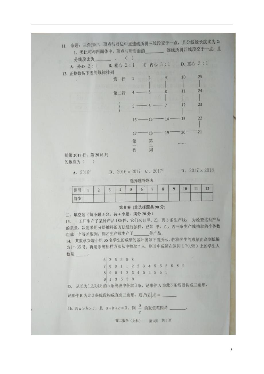 江西景德高二数学下学期期中文扫描无答案.doc_第3页