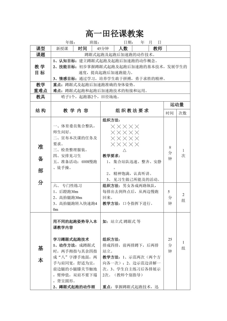 高中体育田径教案设计.doc_第1页