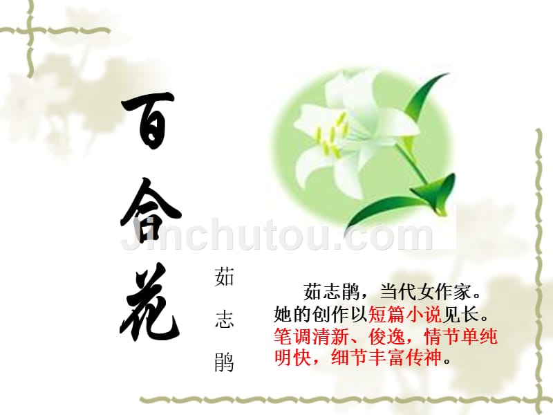 茹志鹃《百合花》课件知识讲稿_第2页