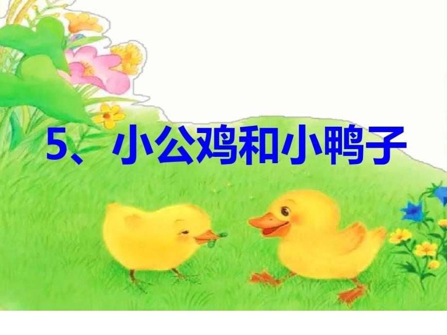 （赛课课件）一年级语文下册《小公鸡和小鸭子》_第1页