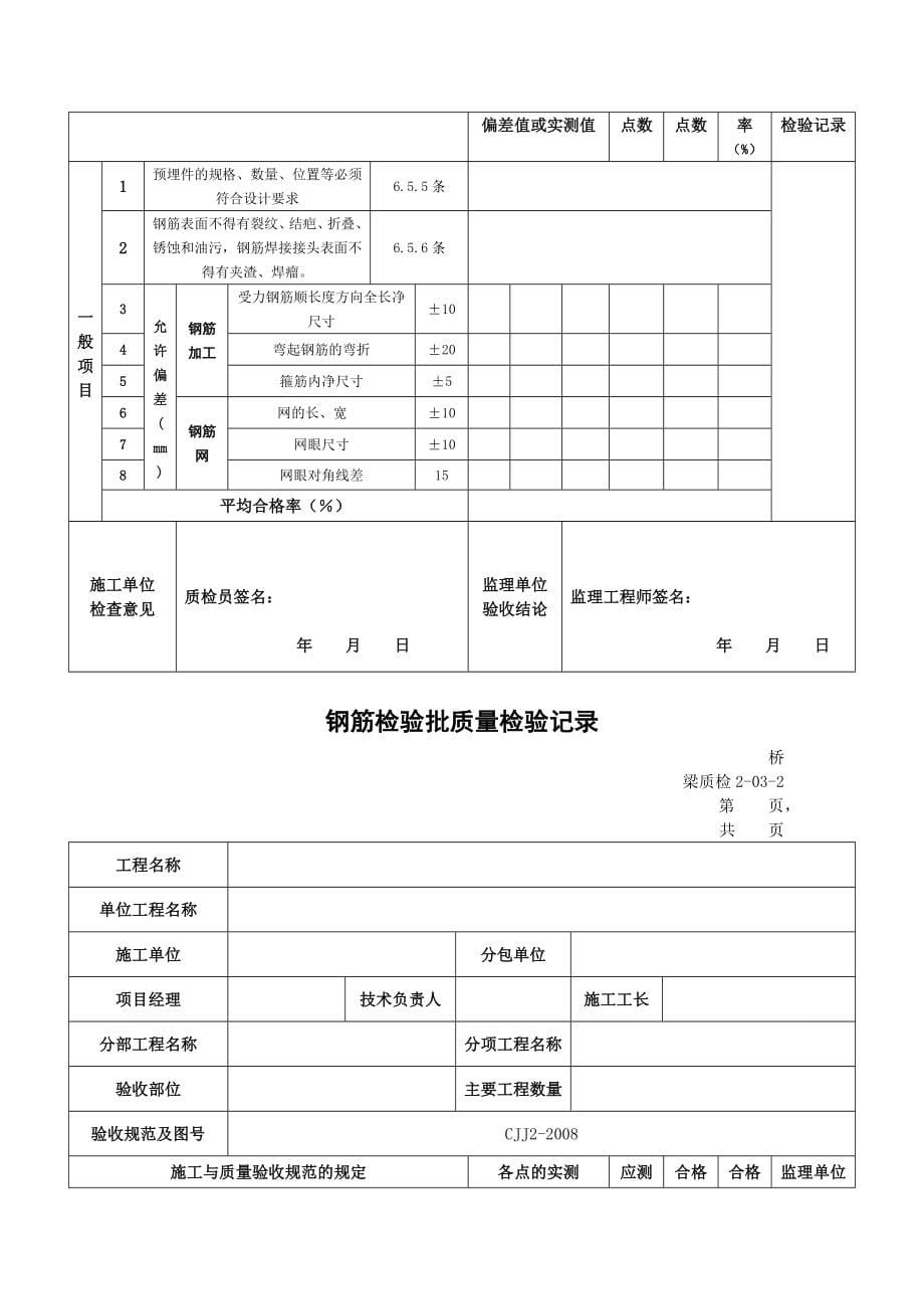 （建筑工程管理）桥梁工程资料一套模板_第5页