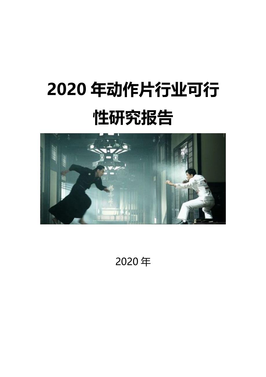 2020动作片行业可行性研究报告_第1页