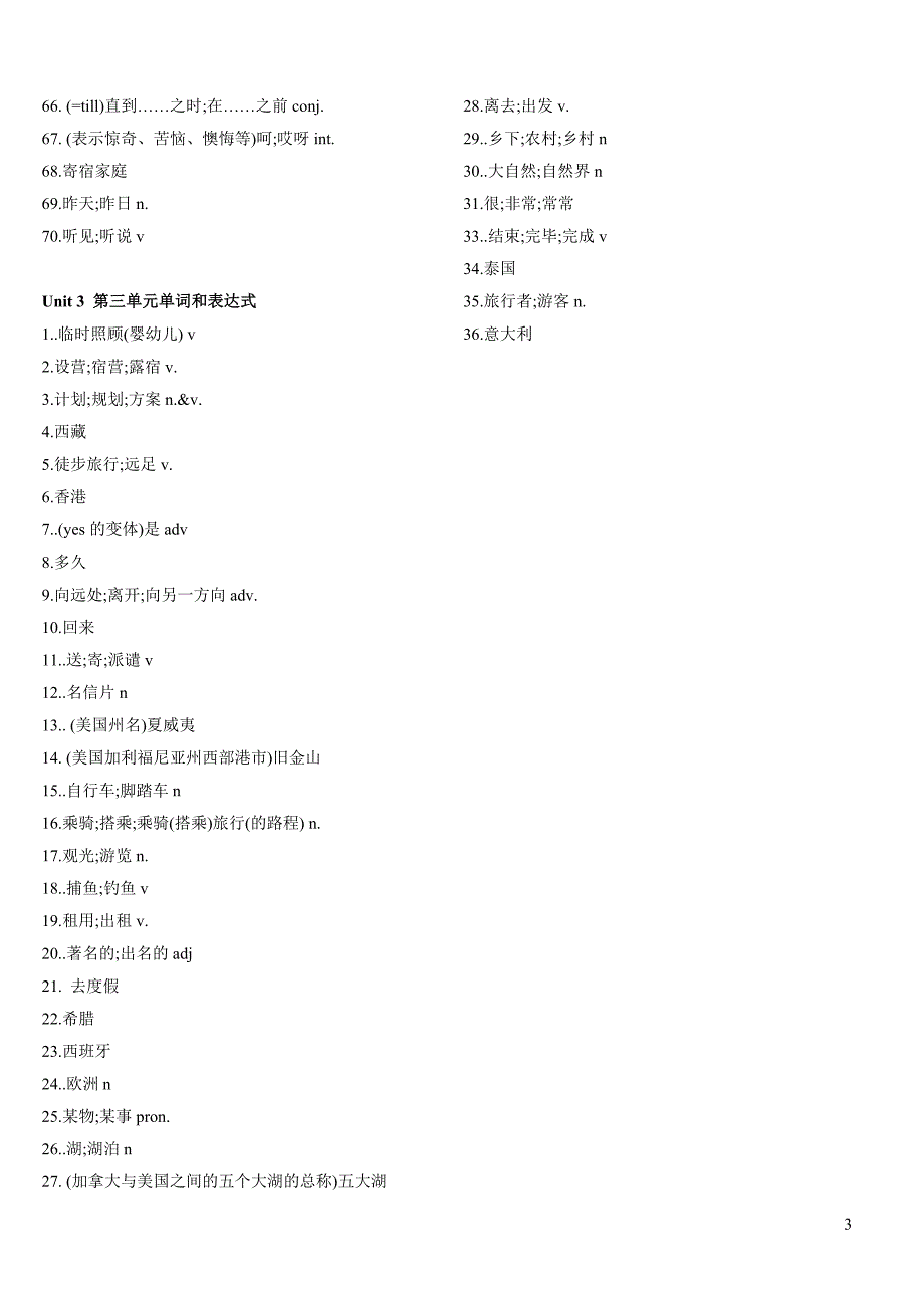 新版新目标八年级上册英语单词表(默写版).doc_第3页