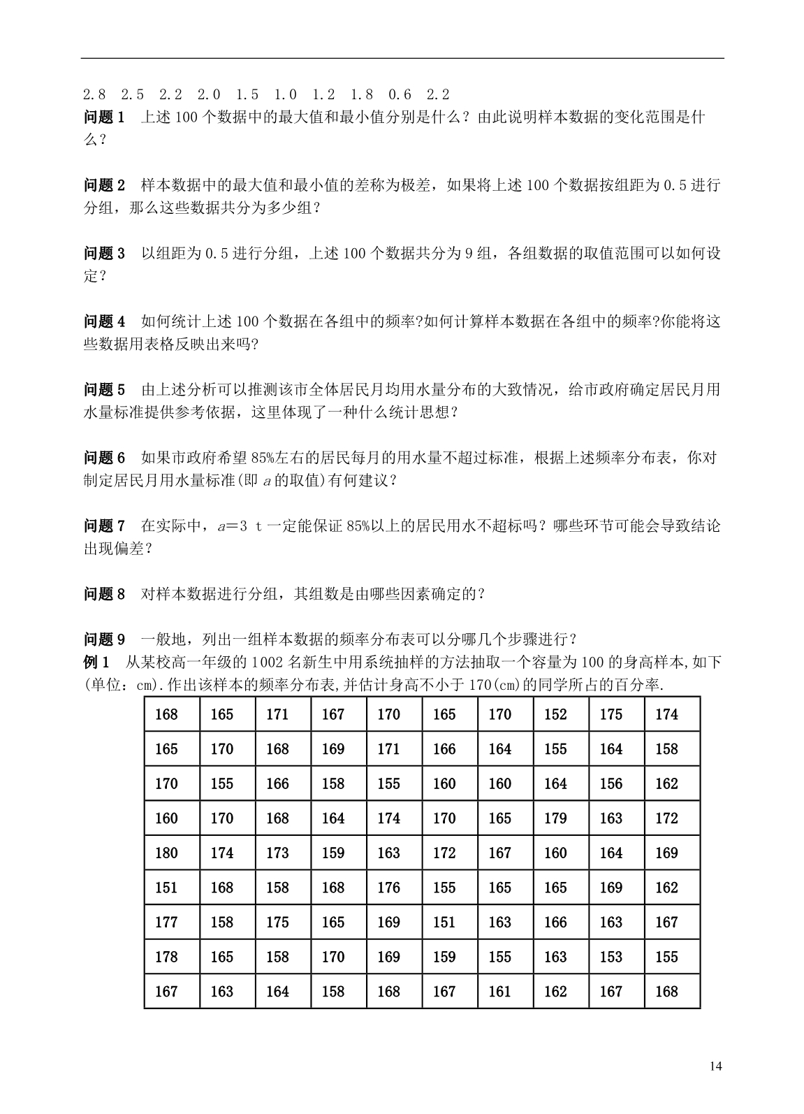 青海高中数学2.2.1用样本的频率分布估计总体分布（一）导学案（无答案）新人教版必修3.doc_第2页