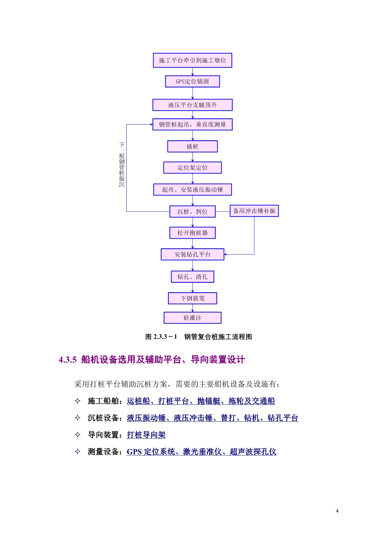 （建筑工程管理）非通航孔桥复合桩施工(打桩平台版)_第4页