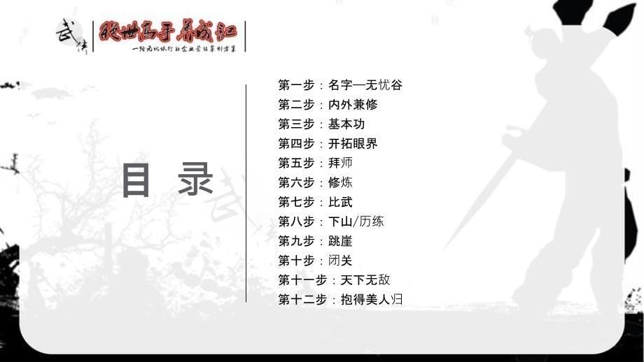 一路无忧品牌推广(武侠风)PPT课件.pptx_第5页