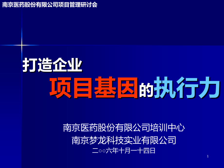 打造企业项目基因的执行力PPT课件.ppt_第1页