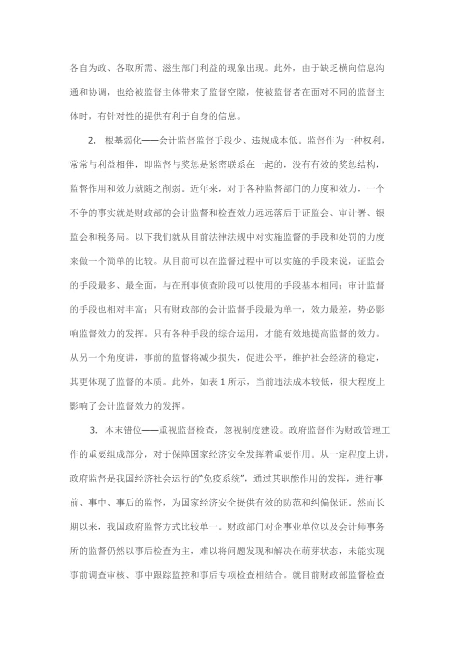 探析我国会计监督存在的问题与对策 毕业论文.doc_第3页