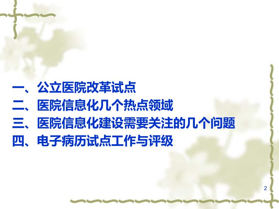 医院信息化及电子政务实施建设的几个热点话题PPT课件.ppt_第2页