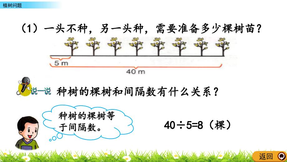 （冀教版）四年级上册数学《植树问题》_第4页