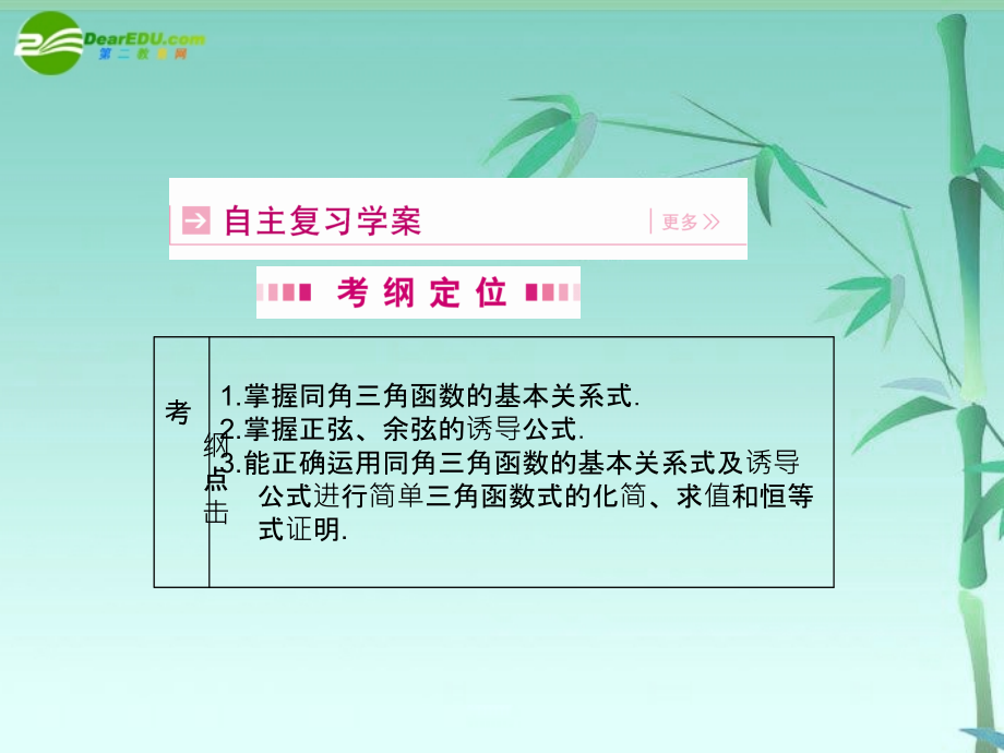 龙门亮剑高三数学一轮理数第四章第二节同角三角函数的基本关系式及诱导公式课件全国.ppt_第2页