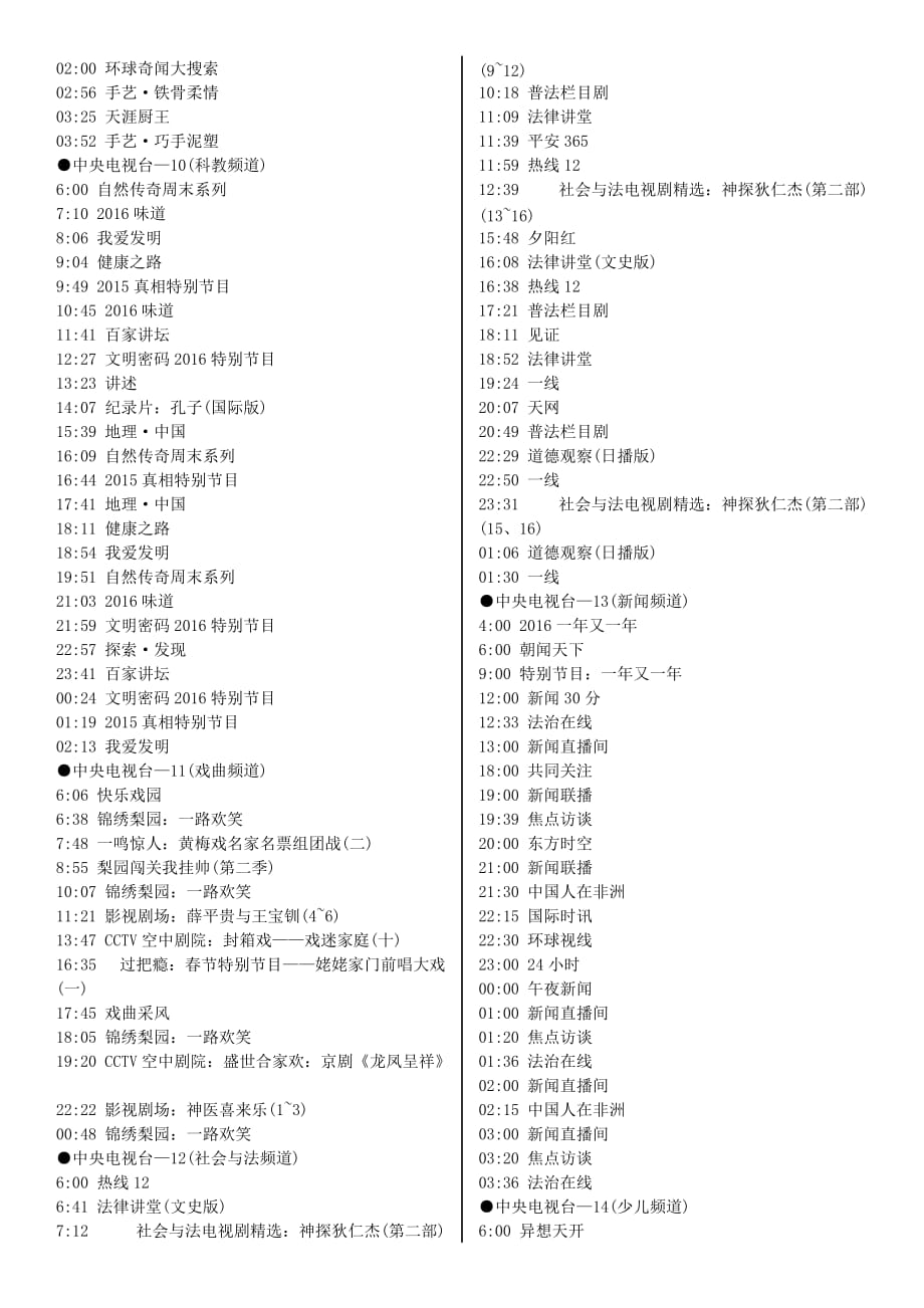 2月8日 正月初一 中央电视台节目预告.doc_第3页