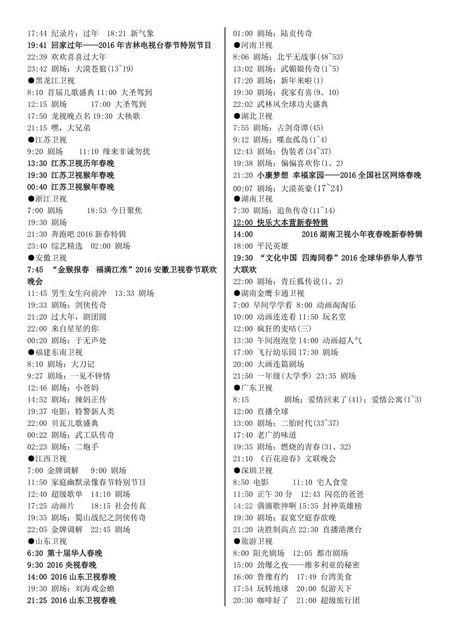 2月8日 正月初一 中央电视台节目预告.doc_第5页