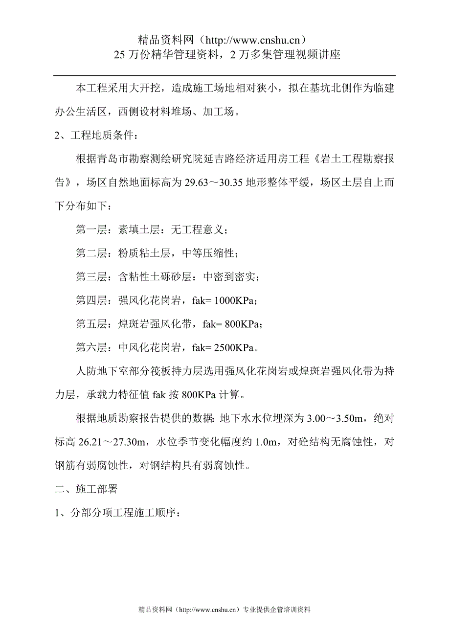 （建筑工程管理）青岛市供电公司人防地下室工程施工_第2页