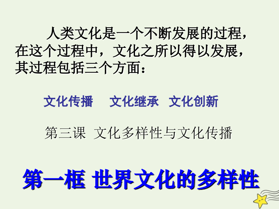 广东廉江实验学校高中政治3.1世界文化的多样性课件必修3.ppt_第1页