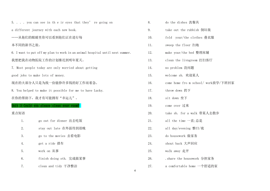 人教版八年级英语下册短语句型.doc_第4页